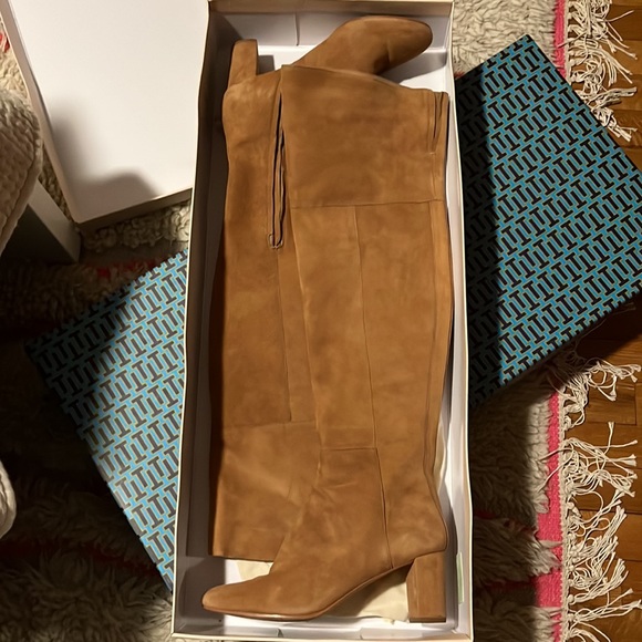 Loeffler Randall Brett Over The Knee Dress Boots, Dark Camel - Picture 9 of 11